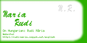 maria rudi business card